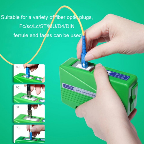 Remplacement de la boîte de nettoyage de fibres de cassette portative Komshine, modèle : CC-550-R SK8802875-08